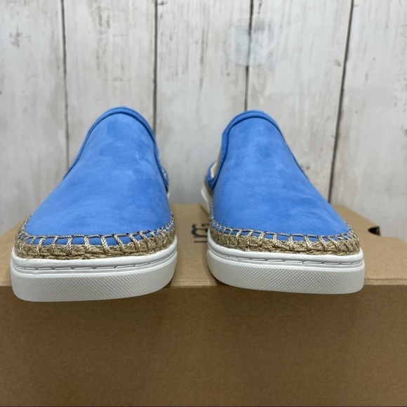 UGG Caleel Blue Nubuck Espadrille Sneaker Size 7 - Picture 3 of 13